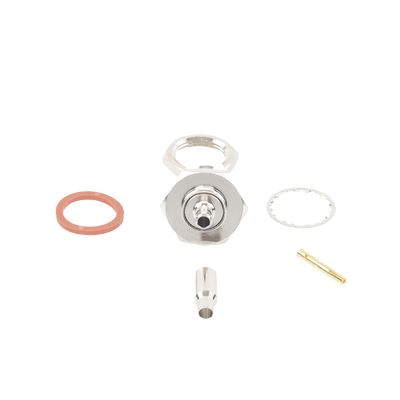 Conector TNC Hembra de montaje en Chasis tipo D Plano y anillo plegable para RG-174/U, 8216.