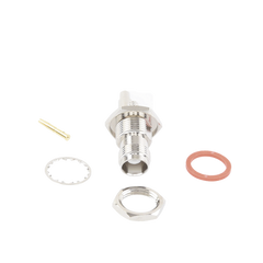 Conector TNC Hembra de montaje en Chasis tipo D Plano y anillo plegable para RG-174/U, 8216.