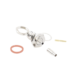 Conector TNC Hembra de montaje en Chasis tipo D Plano y anillo plegable para RG-174/U, 8216.