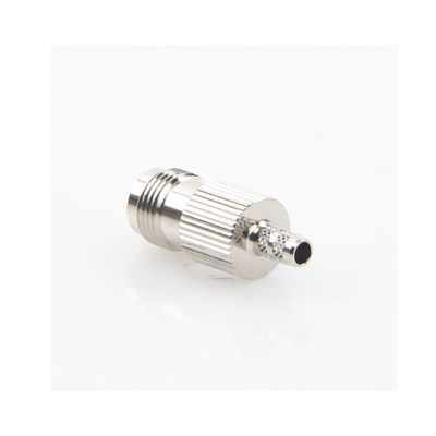 Conector TNC Hembra de Anillo Plegable para Cables RG-58/U, RG-142/U, Niquel /Oro /Delrin.