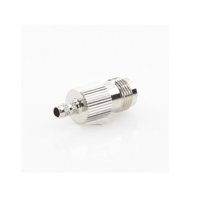 Conector TNC Hembra de Anillo Plegable para Cables RG-58/U, RG-142/U, Niquel /Oro /Delrin.