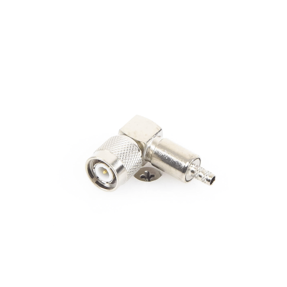 Conector TNC Macho en Ángulo Recto para Cable RG-58/U, LMR-195 Níquel/ Oro/ Teflón.â€‹