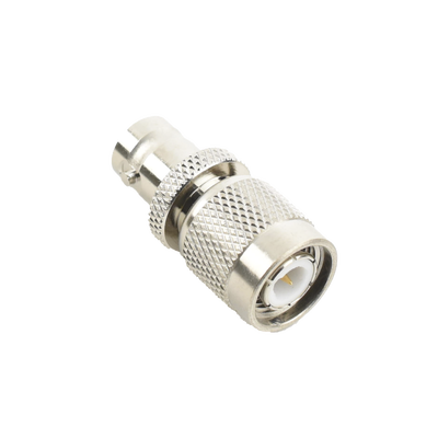 Adaptador en Línea, de Conector TNC Macho a BNC Hembra, Níquel /Oro /Teflón.