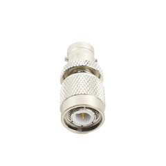 Adaptador en Línea, de Conector TNC Macho a BNC Hembra, Níquel /Oro /Teflón.