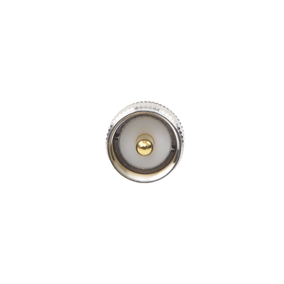 Adaptador en Línea de Conector TNC Hembra a UHF Macho (PL-259), Níquel/ Oro/ Teflón.