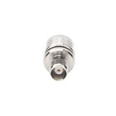 Adaptador en Línea de Conector TNC Hembra a UHF Macho (PL-259), Níquel/ Oro/ Teflón.