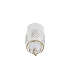 Conector UHF Macho (PL-259) para Cables RG-8/U, RG-8U-SYS, 8237, 8267, 8268, 9913, CTN-400, 7810, 8214, 7810A, RFLASH-1113, LMR-400, Plata )/ Plata/ Teflón.
