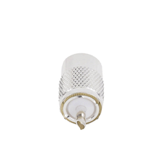 Conector UHF Macho (PL-259) para Cables RG-8/U, RG-8U-SYS, 8237, 8267, 8268, 9913, CTN-400, 7810, 8214, 7810A, RFLASH-1113, LMR-400, Plata )/ Plata/ Teflón.
