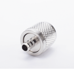 Conector UHF Macho (PL-259) de Anillo Plegable para Cable Coaxial RG-8/X, 9258, LMR-240,  Níquel/ Plata/ Baquelita.