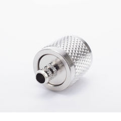 Conector UHF Macho (PL-259) de Anillo Plegable para Cable Coaxial RG-8/X, 9258, LMR-240,  Níquel/ Plata/ Baquelita.