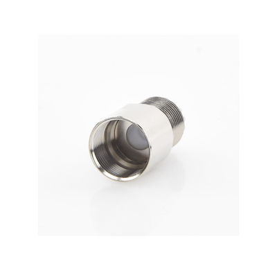 Conector UHF Hembra (SO-239) en Línea de Rosca para RG-8/U, 9913, LMR-400, Níquel/ Plata/ Teflón.