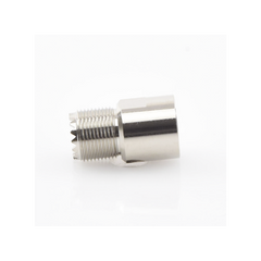 Conector UHF Hembra (SO-239) en Línea de Rosca para RG-8/U, 9913, LMR-400, Níquel/ Plata/ Teflón.