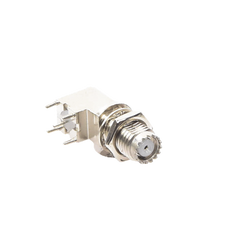 Conector Mini UHF Hembra para Montaje en PCB, Estaño/ Estaño/ Polipropileno.