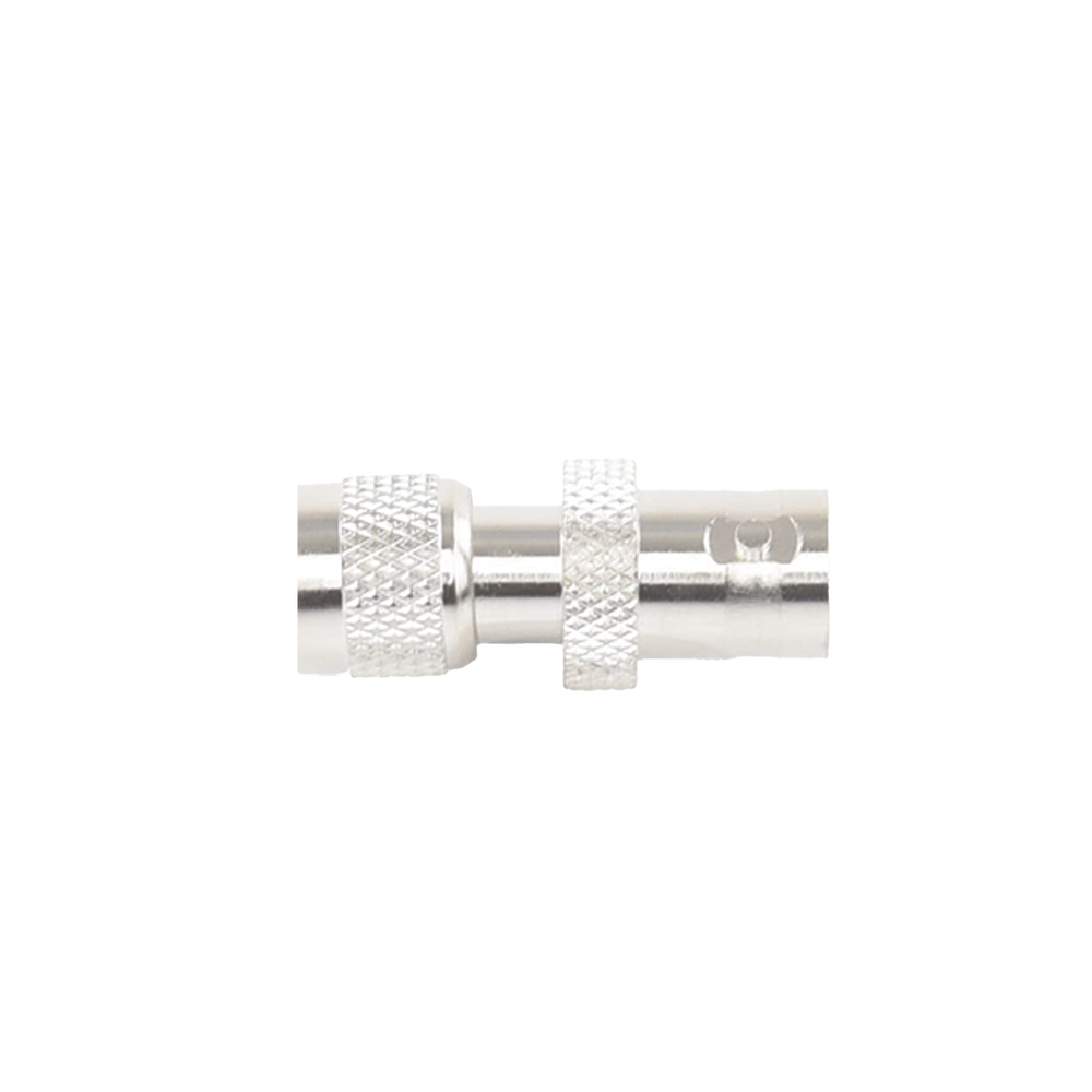 Adaptador en Línea, de Conector Mini UHF Macho a BNC Hembra, Níquel/ Oro/ Teflón.