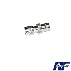 Adaptador en Línea, de Conector Mini UHF Macho a BNC Hembra, Níquel/ Oro/ Teflón.