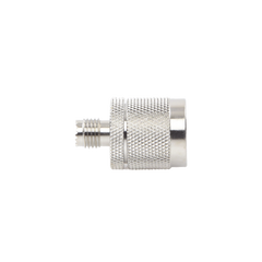 Adaptador en Línea, de Conector Mini UHF Hembra a N Macho, Níquel/ Oro/ Teflón.