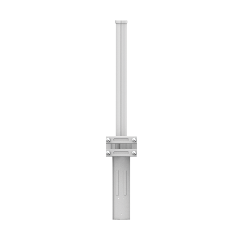 Antena Omnidireccional de 360° AirMetro con 13 dBi en Banda 5Ghz (5150-5850 Mhz) Slant 90° Compatibilidad Multi-Marca para enlaces Multipunto, Conectores SMA Hembra Inverso.