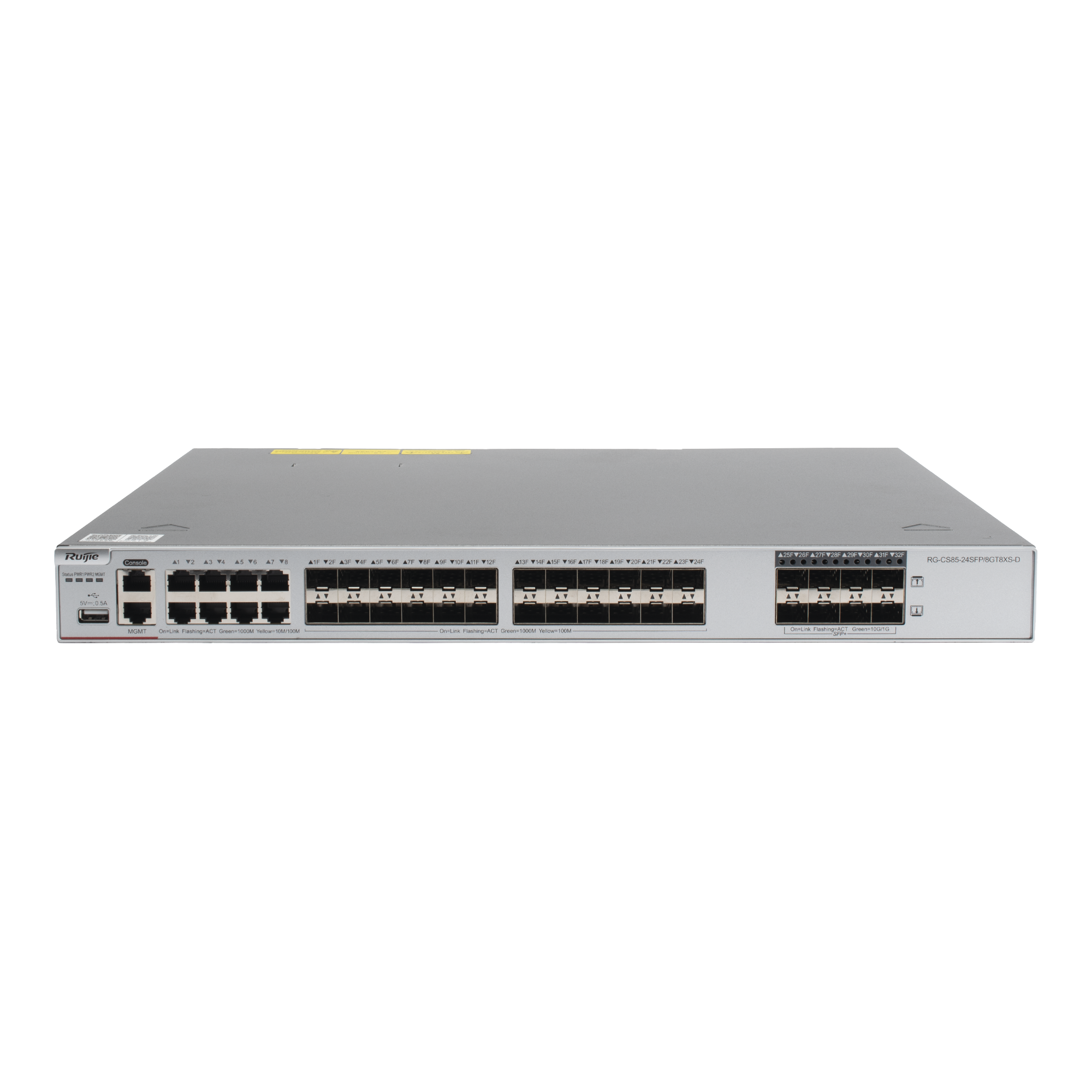 Switch Core Administrable Capa 3 con 8 puertos Gigabit, 24 SFP y 8 SFP+ Combo para fibra 10Gb, gestión gratuita desde la nube.