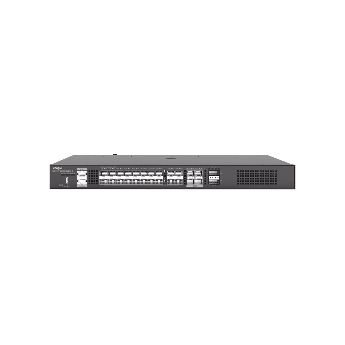 Switch Core Distribuidor para Fibra con 20 Puertos SFP+ (10G), 4 Puertos SFP28 (25G) y 2 Puertos QSFP+ (40G) (No Incluye Fuentes de Poder)