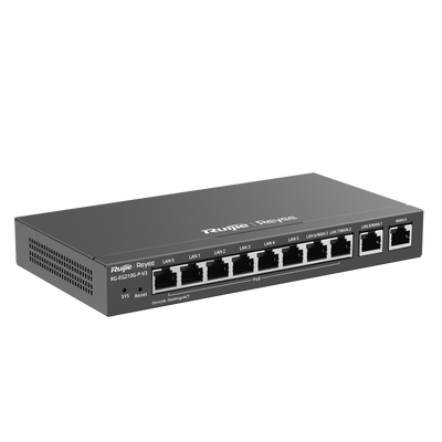 Router Balanceador con Función SD-WAN, PoE+ hasta 110w, 10 puertos gigabit (8 puertos PoE), soporta 4x WAN configurables, hasta 200 clientes con desempeño de 1,000 Mbps