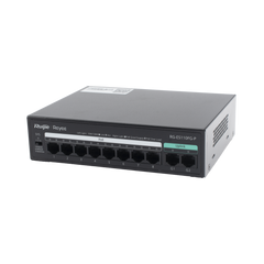 Switch PoE+ no Administrable, hasta 110 Watts, 8 puertos PoE+ 10/100 y 2 Uplinks Gigabit 1G