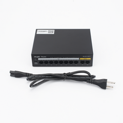 Switch PoE+ no Administrable, Hasta 110 Watts, 8 puertos PoE+ y 2 Uplinks 10/100