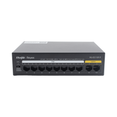 Switch PoE+ no Administrable, Hasta 110 Watts, 8 puertos PoE+ y 2 Uplinks 10/100