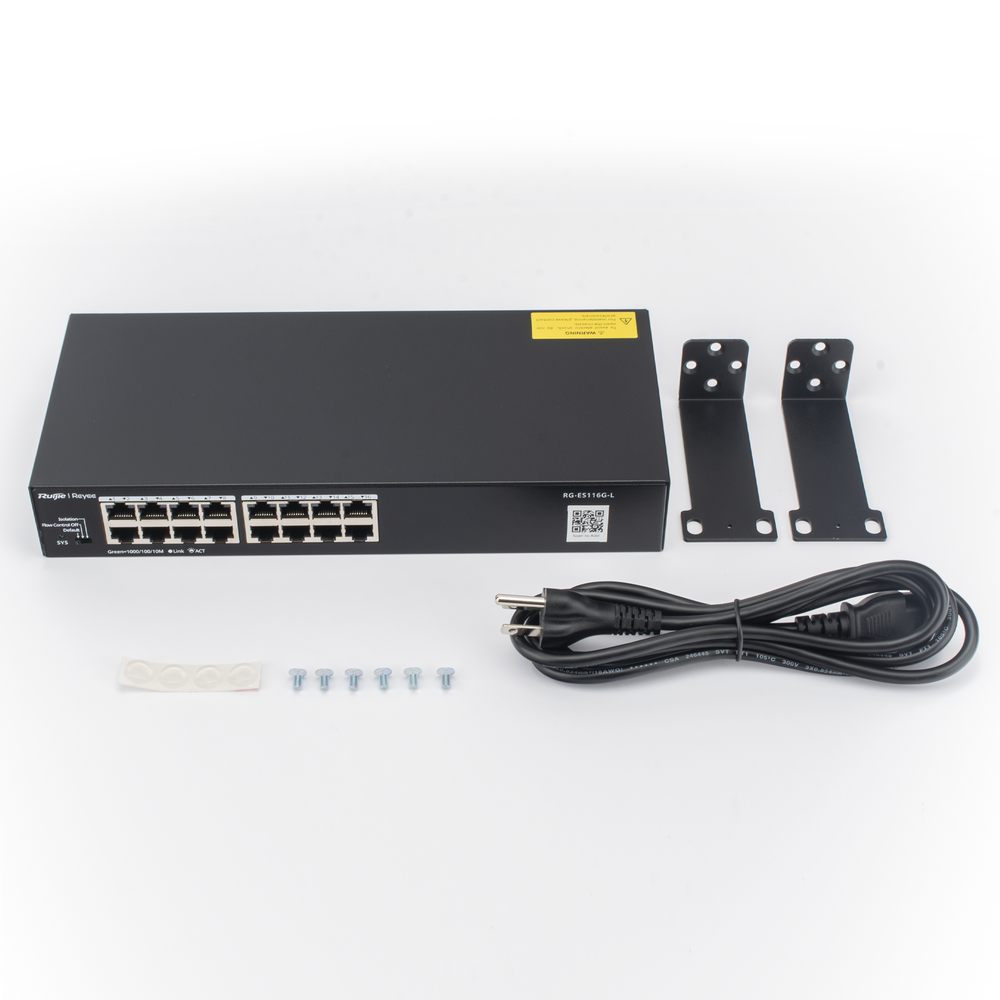 Switch no administrable, Visible en la Topología en la Nube, con 16 puertos Gigabit