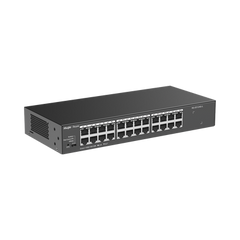 Switch no administrable, con 24 puertos Gigabit, Visible en la Topología