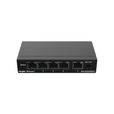 Switch Administrable con 5 puertos Gigabit, gestión gratuita desde la nube