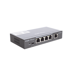 Switch Administrable PoE con 5 puertos Gigabit, 4 PoE 802.3af/at, gestión gratuita desde la nube, 54w