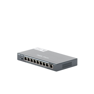 Switch Administrable 8 Puertos PoE+ 802.3af/at Gigabit, gestión gratuita desde la nube, 120w