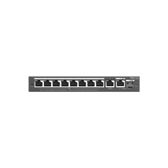 Switch Administrable con 8 puertos Gigabit PoE, 2 Uplinks Gigabit (1 SFP), gestión gratuita desde la nube