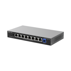 e-Lighten ONU / Switch Hibrido, Capa 2 con un Puerto PON 1G SC/UPC y 8 Puertos Ethernet 1G hasta 100 Clientes