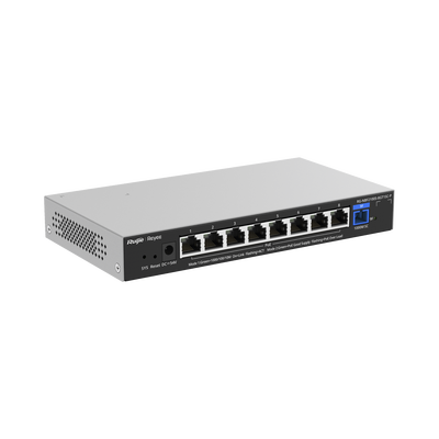 e-Lighten ONU / Switch PoE+ Hibrido, Capa 2 con un Puerto PON 1G SC/UPC y 8 Puertos Ethernet PoE+ 1G hasta 120 Watts y 100 Clientes