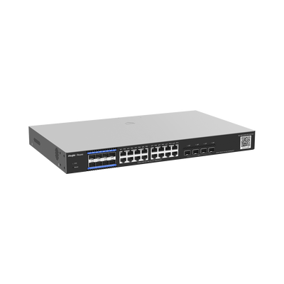 e-Lighten OLT / Switch Hibrido, Capa 3 con 8 Puertos PON 1G, 16  Puertos Ethernet 1G y 4 Puertos SFP+ 10G, perfecto para migrar a Soluciones de Fibra PON hasta 256 ONUs