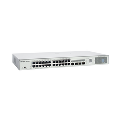Switch Administrable L2 PoE+ hasta 370W, 24 Puertos Eth 1G, 4 puertos SFP 1G, Administración Remota en la Nube.