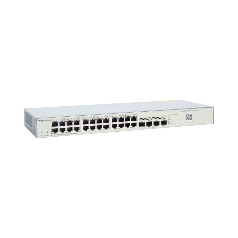 Switch Administrable L2, 24 Puertos Eth 1G, 4 puertos SFP 1G, Administración Remota en la Nube.