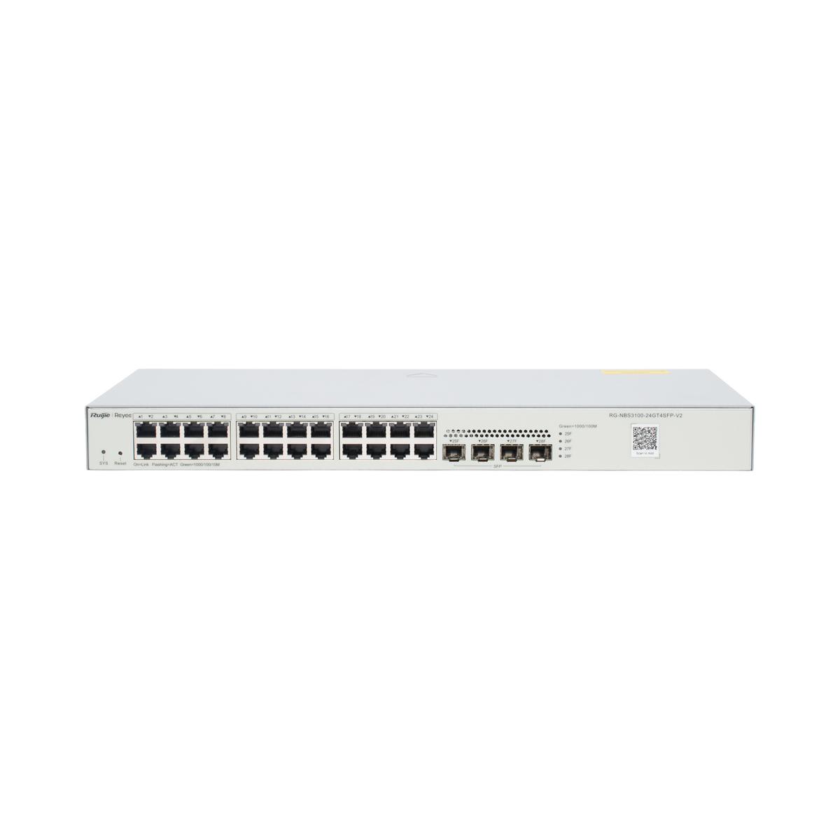 Switch Administrable L2, 24 Puertos Eth 1G, 4 puertos SFP 1G, Administración Remota en la Nube.