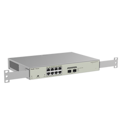 Switch Administrable PoE Capa 2 con 8 puertos Gigabit PoE 802.3af/at + 2 SFP para fibra 1Gb, gestión gratuita desde la nube, 125w