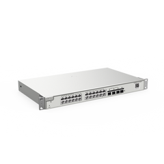 Switch Administrable Capa 3 con 24 puertos Gigabit + 4 SFP+ para fibra 10Gb, gestión gratuita desde la nube
