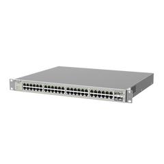 Switch Administrable Capa 3 con 48 puertos Gigabit PoE 802.3af/at + 4 SFP+ para fibra 10Gb, gestión gratuita desde la nube, 740W