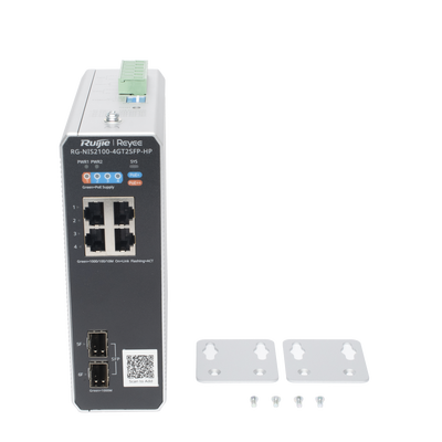 Switch Industrial PoE hasta , Ideal para temperaturas Extremas y protección contra descargas, 1 x PoE++ Port, 3 x PoE+ Ports, and 2 x SFP Uplink Ports
