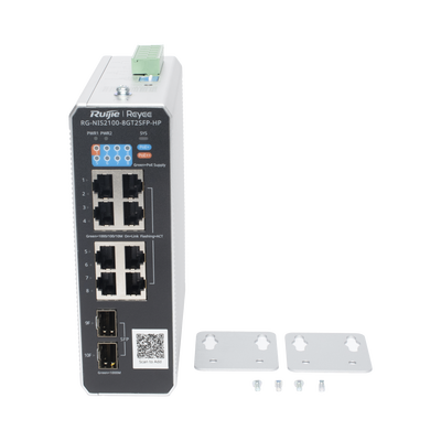 Switch Industrial PoE hasta , Ideal para temperaturas Extremas y protección contra descargas, 1 x PoE++ Port, 7 x PoE+ Ports, and 2 x SFP Uplink Ports