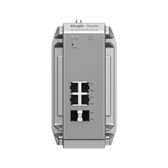 Switch Industrial PoE hasta , Ideal para temperaturas Extremas y protección contra descargas, 4 Puertos Gigabit PoE 802.3 af/at, 2 puertos SFP Administrable Cloud