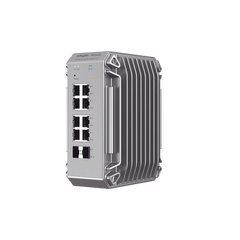 Switch Industrial PoE, Ideal para temperaturas Extremas y protección contra descargas, 8 puertos Gigabit PoE 802.3af/at + 2 SFP para fibra 1Gb, gestión gratuita desde la nube, 125w