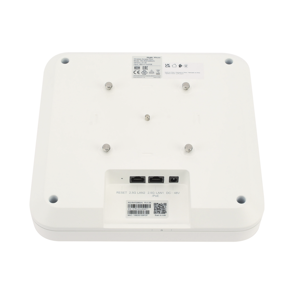 Punto de Acceso Mesh Wi-Fi 6 con doble puerto multi-gigabit 2.5G Interior en Techo hasta 5.9 Gbps, doble banda 802.11 AX6000 MU-MIMO 4x4