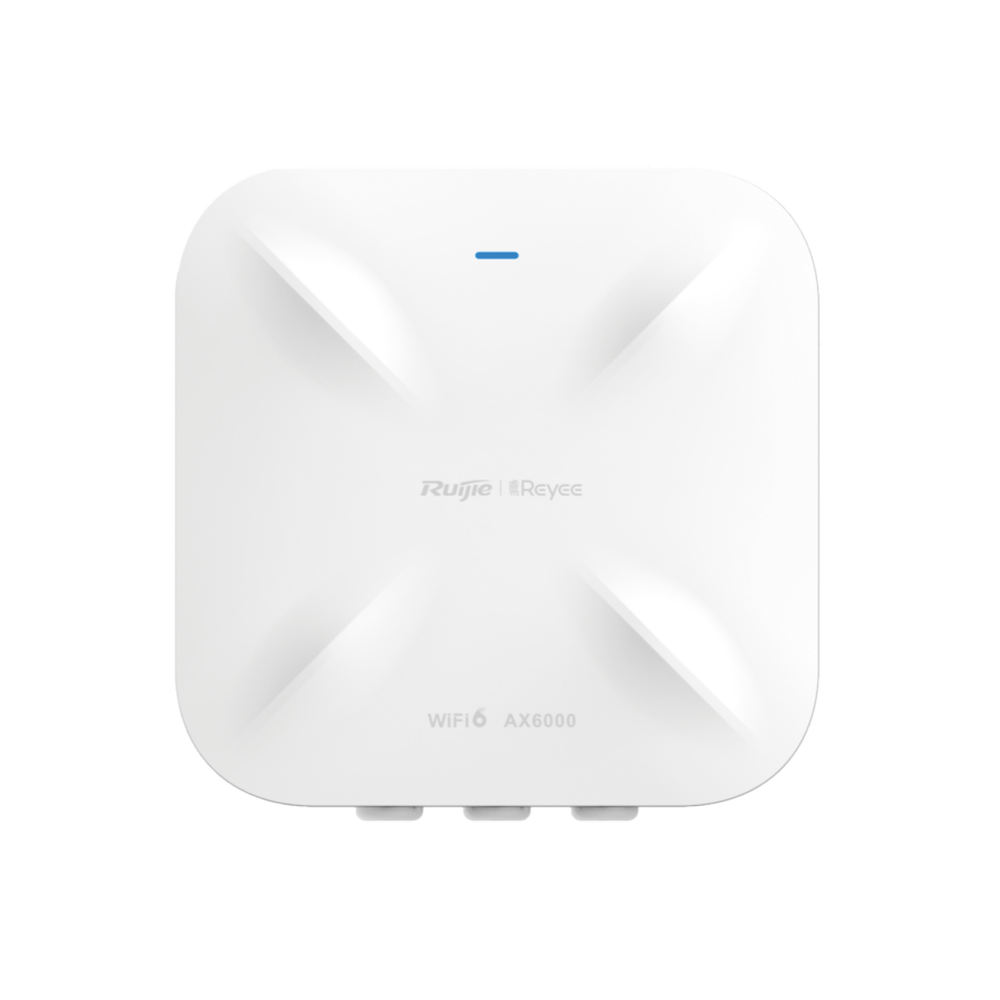 Punto de Acceso Mesh Wi-Fi 6 Industrial para Exterior Omnidireccional 5.95Gbps, MU-MIMO 4x4, 360°, Filtros Anti Interferencia y Auto Optimización con IA, puerto eth 2.5G y SFP