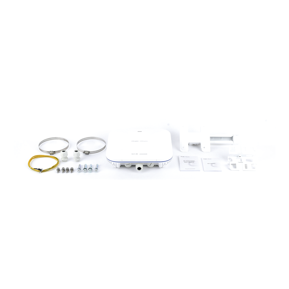 Punto de Acceso Mesh Wi-Fi 6 Industrial para Exterior Omnidireccional 5.95Gbps, MU-MIMO 4x4, 360°, Filtros Anti Interferencia y Auto Optimización con IA, puerto eth 2.5G y SFP