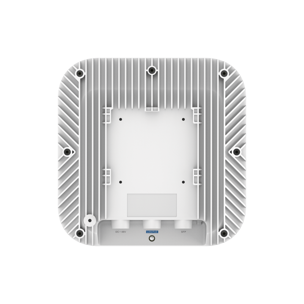Punto de Acceso Mesh Wi-Fi 6 Industrial para Exterior Sectorial 60°, hasta 5.95 Gbps, MU-MIMO 4x4, Filtros Anti Interferencia y Auto Optimización con IA, puerto eth 2.5G y SFP